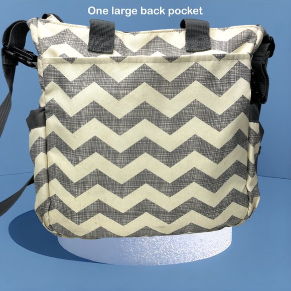 SKIP HOP Gray Chevron Diaper‎ Messenger Duo Signature Bag Tote Stroller Shoulder - Picture 2 of 11